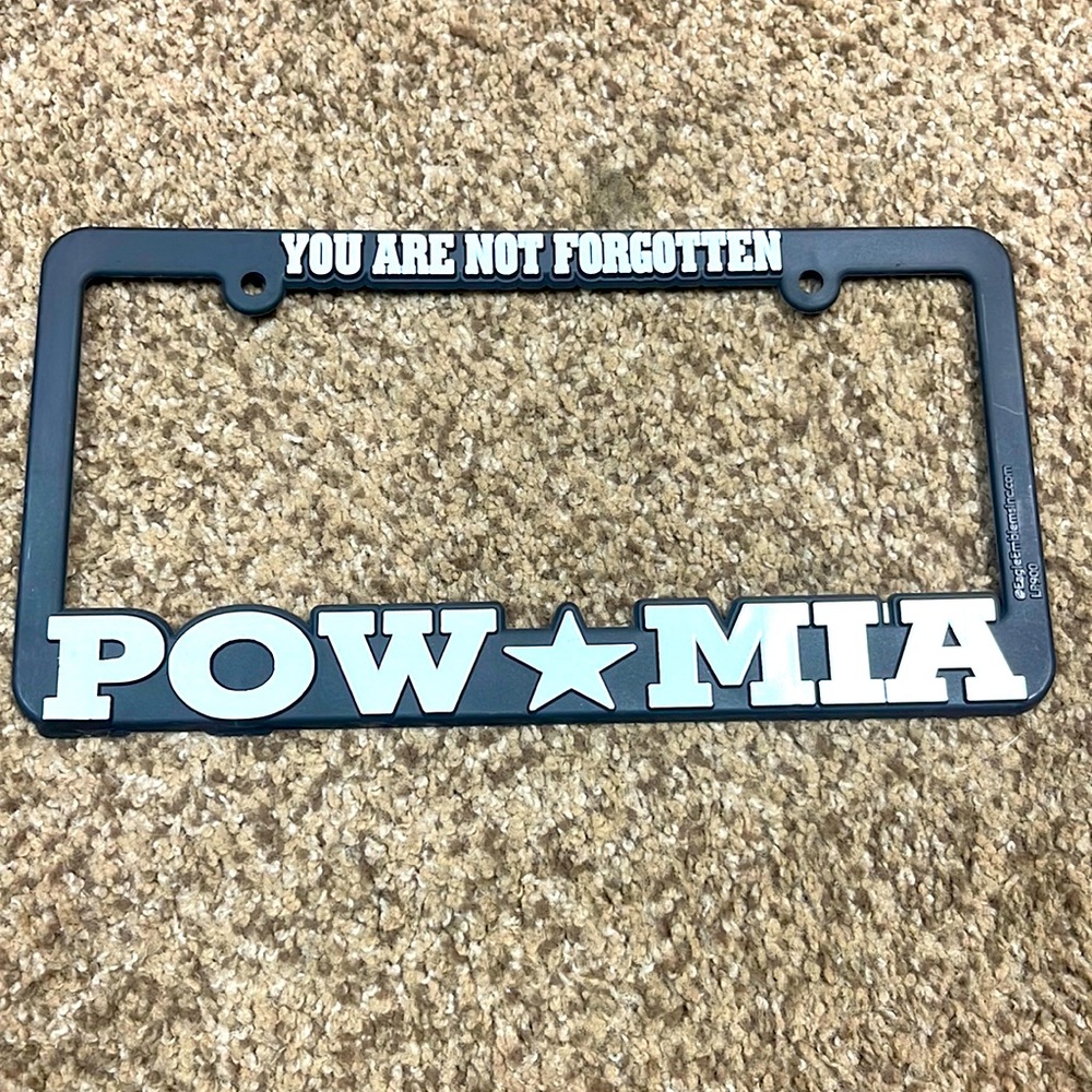 POW MIA You Are Not Forgotten license plate frame